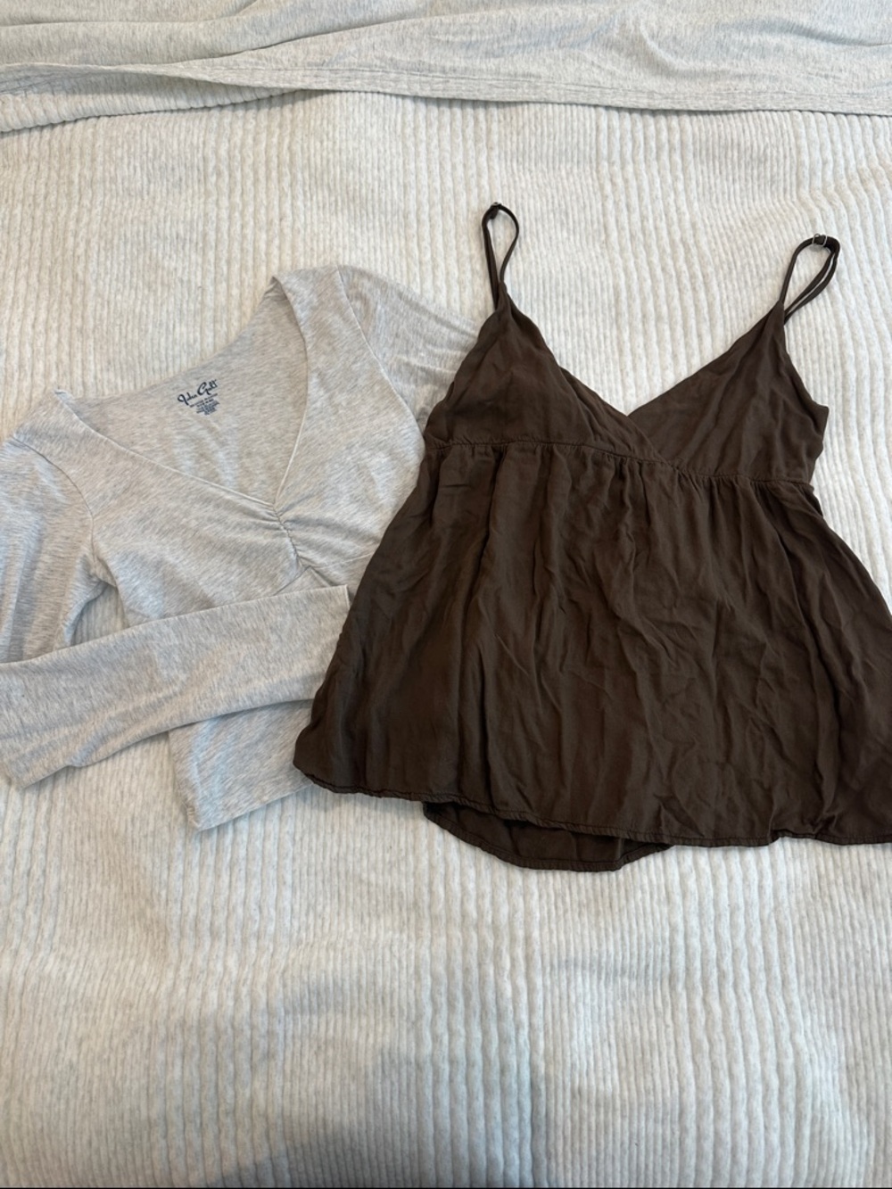 Brandy Melville Brown V-Neck Spaghetti Strap Cami